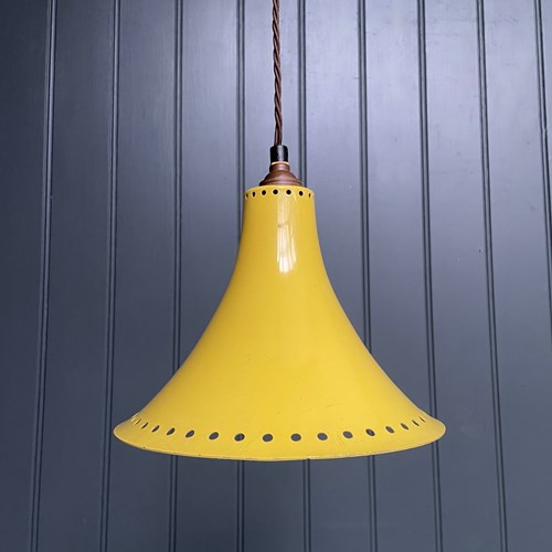 Mid Century Yellow Ceiling Lamp