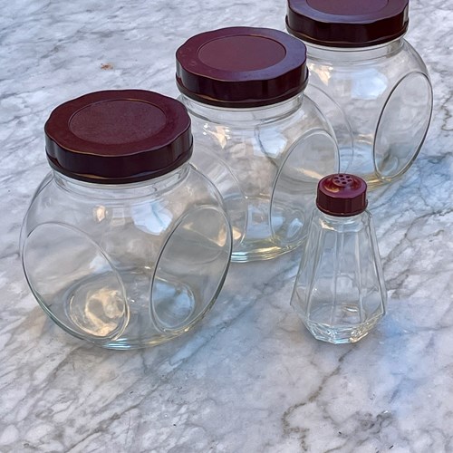 French Glass Storage Jars