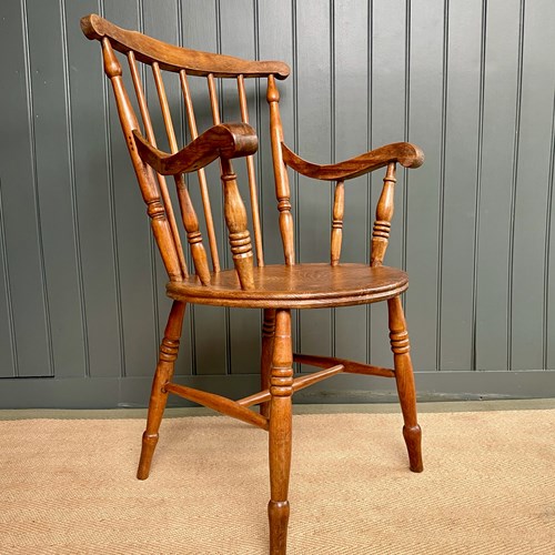 Elm-Seated Stick-Back Chair