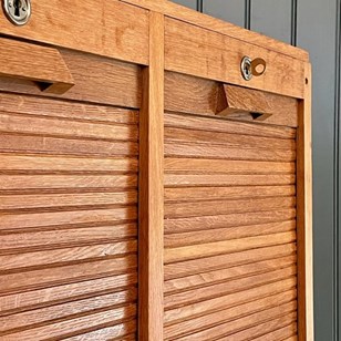 Oak Tambour Cabinet