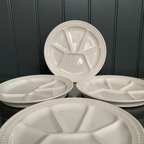 Set Of 4 French Fondue Plates