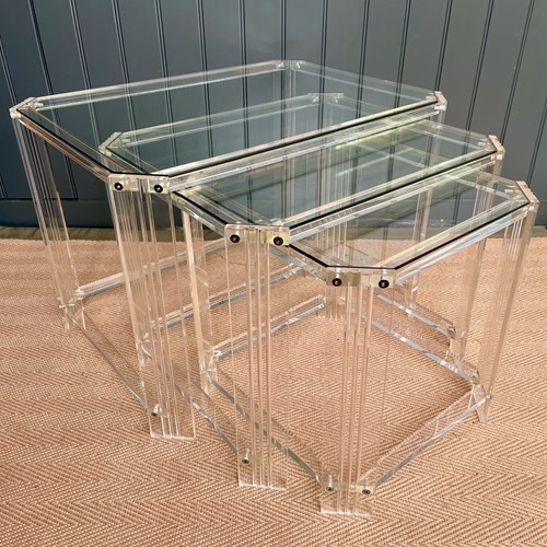 Mid Century Lucite Nesting Tables