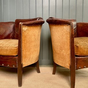 Petite Pair Of French Armchairs
