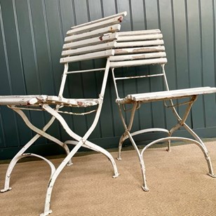 Four French Folding Garden Chairs