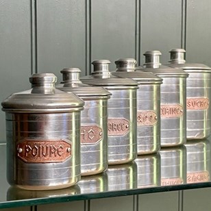 French Aluminium Storage Cannisters...