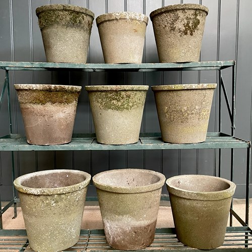 Weathered Concrete Pots