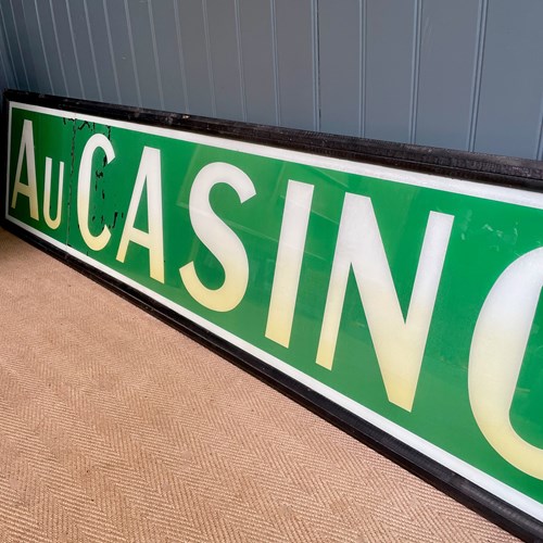 Large Glass 'Au Casino' Sign