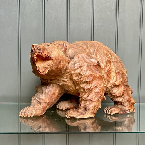 Large Carved Japanese Bear