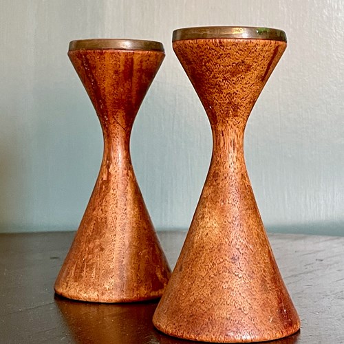 Pair Of Mid Century Candlesticks