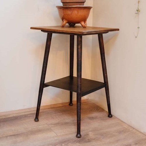 Barley Twist Wooden Pedestal Plant Stand