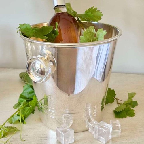 Superb Art Deco French silver plated champagne wine cooler bucket