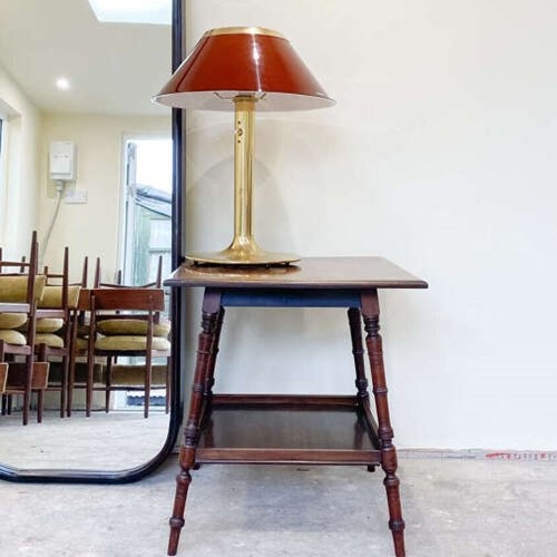 Victorian Square Side Table with Turned Leg Details