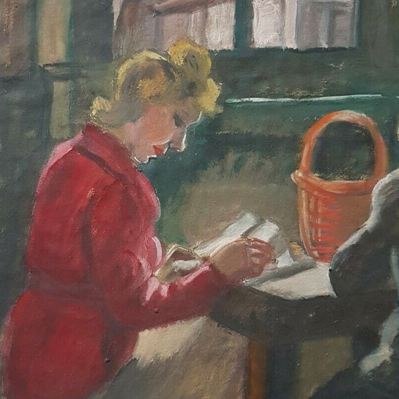Early 20Thc, Pastel Drawing, 'Café Pour Deux.'-barnstar-coffee-for-2-3-main-637531572041202960.jpg