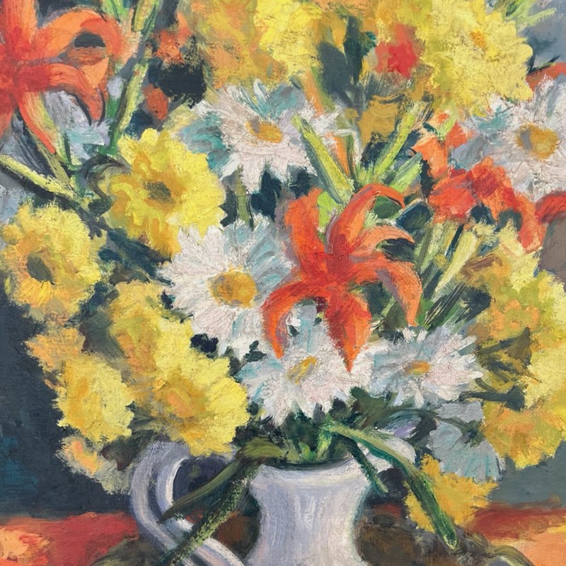 1950's French Oil Painting, 'Tiger Lilies.'-barnstar-lilies-2-main-637946228113273144.jpg