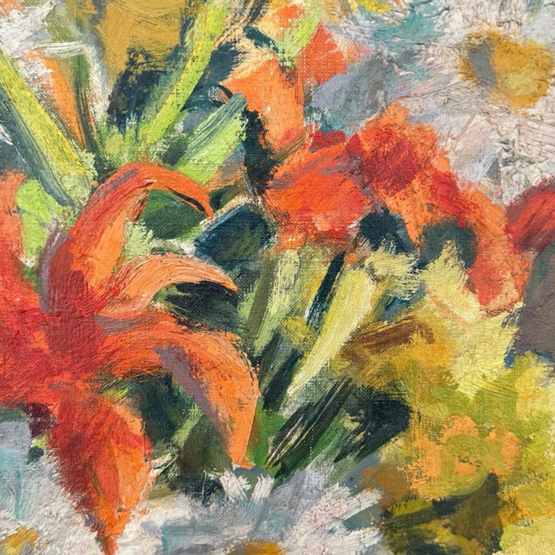 1950's French Oil Painting, 'Tiger Lilies.'-barnstar-lilies-3-main-637946228117023462.jpg