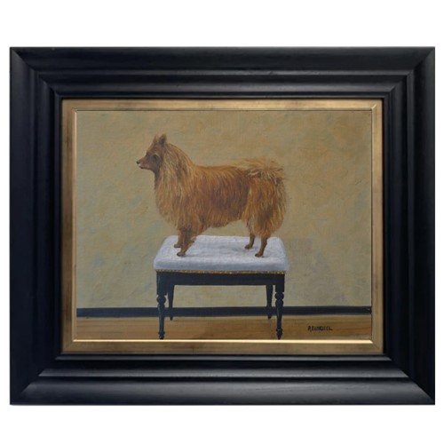 Early 20th Century, Belgian, Naive Dog Portrait