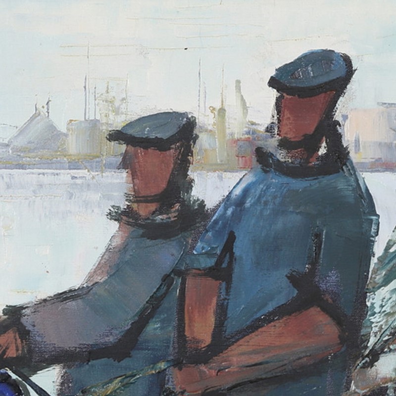 Mid Century Swedish Painting, 'Fishermen.'-barnstar-roald-hansen-4--main-637548753813636832.jpg