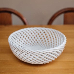 Italian Lattice Porcelain Fruit Bow...