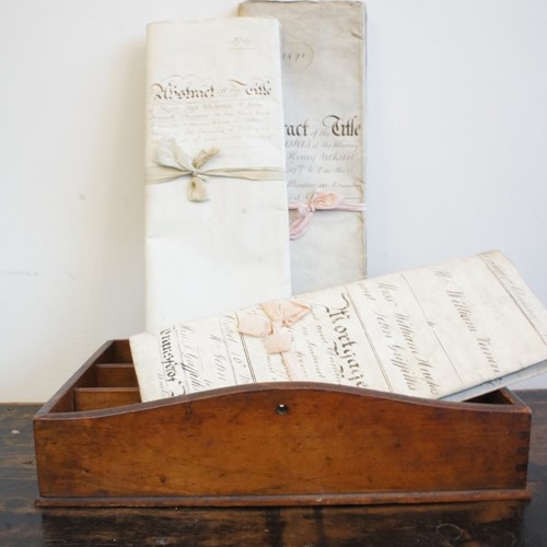 Victorian mahogany letter rack or cutlery tray