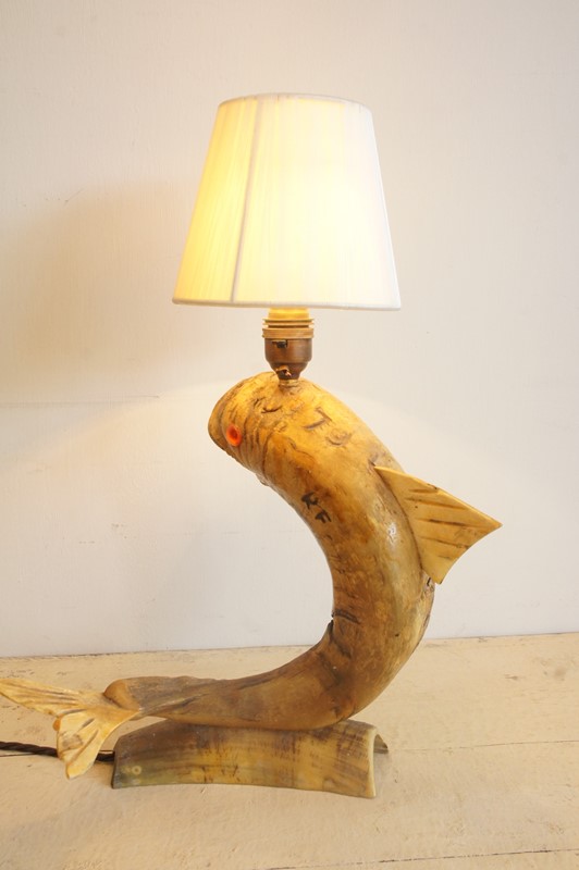 Antique rams horn 'Fish' lamp-belle-epoque-dsc09523-2-main-637837248592815802.JPG