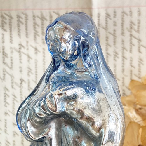 Antique Mercury Glass Madonna 