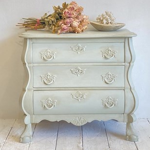 Vintage Painted Bombe Chest A