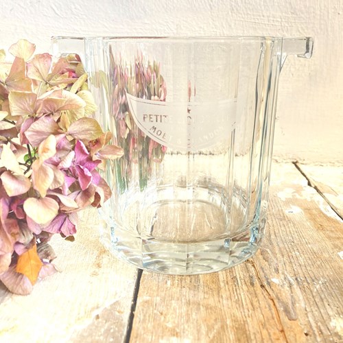 Vintage Glass Moet Ice Bucket