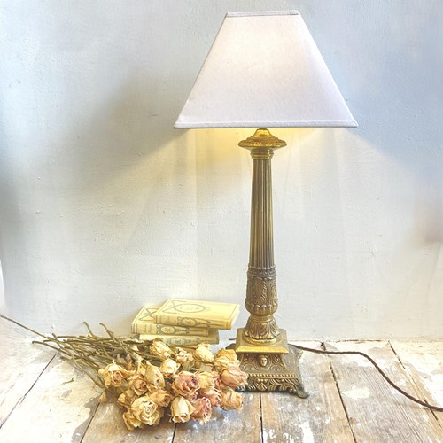 Early 1900'S Brass Table Lamp