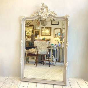 Painted Antique French Mirror
