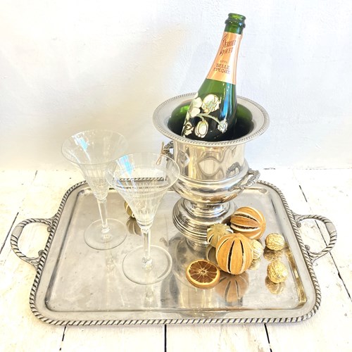 Antique Silver-Plated Tray