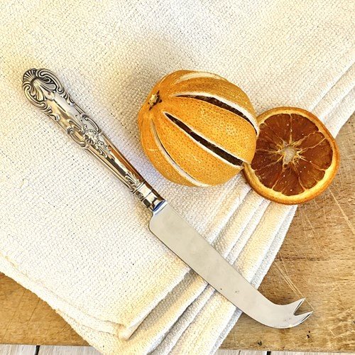 Vintage Cheese Knife With Sterling Silver Handle