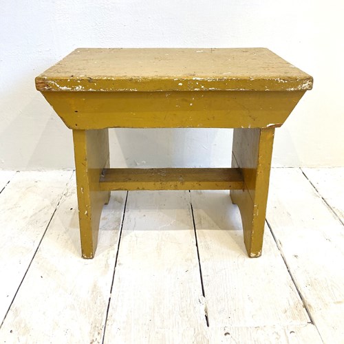 Vintage Stool With Original Paint