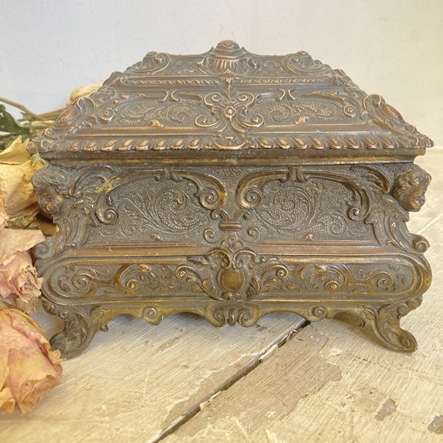 Ornate Italian Brass Casket