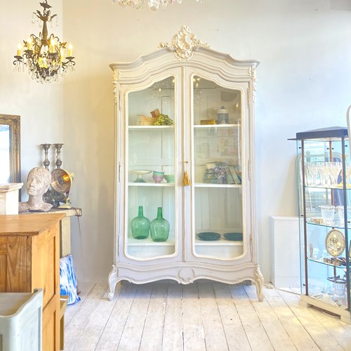 Painted Antique French Armoire