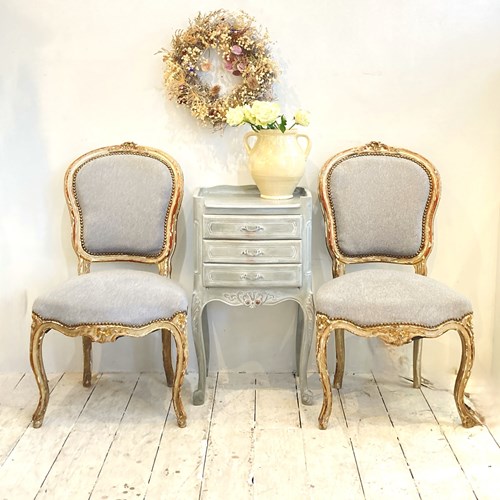 Pair Of Antique Louis XV Style Chairs 