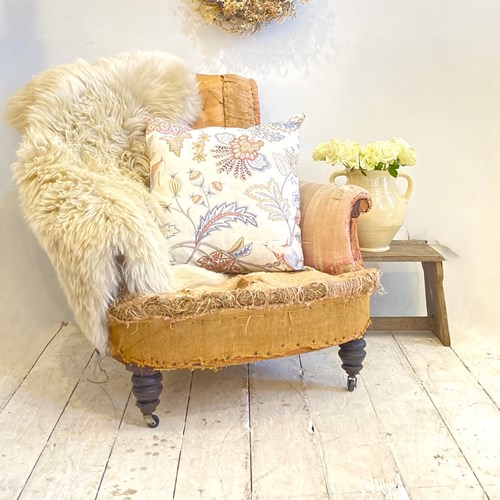 Stripped C19th Country House Armchair