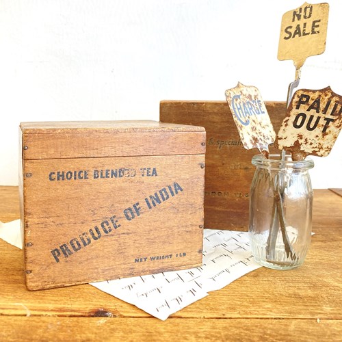 Old Wooden Tea Crates From India