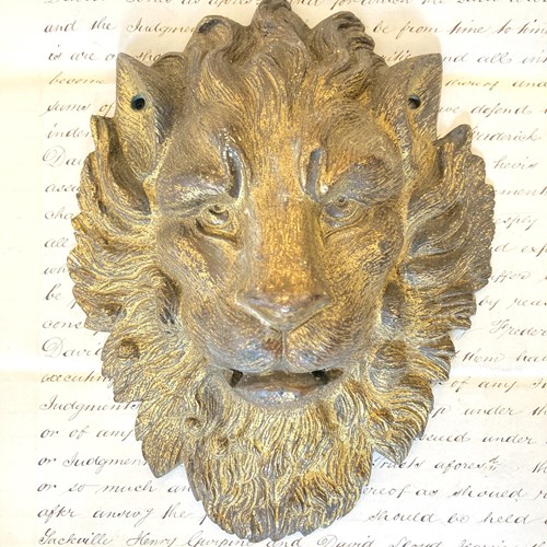 Old Wall Mounted Lion Head