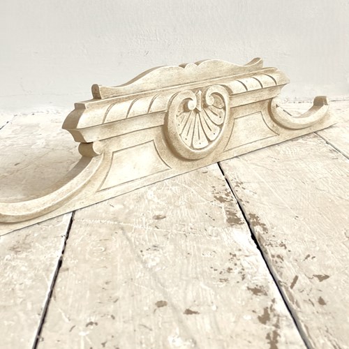 Small Painted Carved Pediment