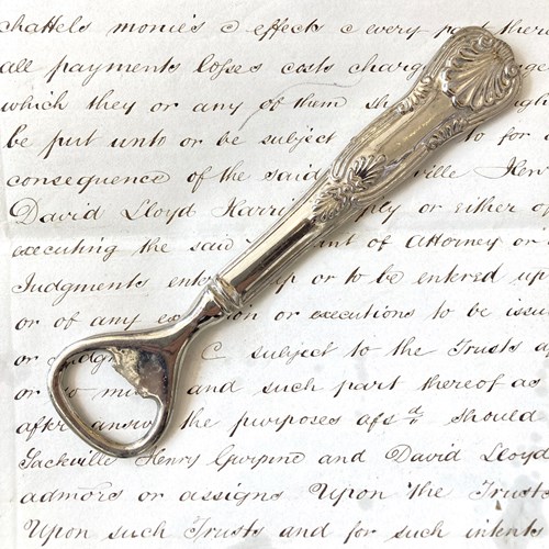 Vintage Silver Plated Bottle Opener