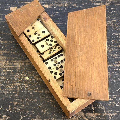Vintage Ebony & Bone Dominoes