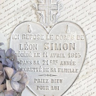 Antique French Memorial Heart