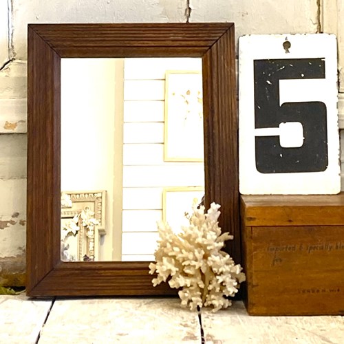 1940'S Oak Framed Mirror