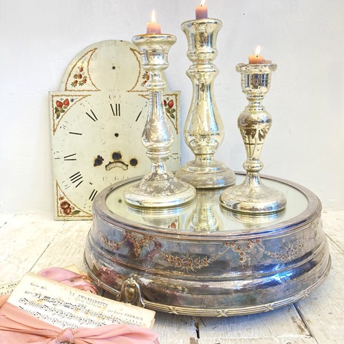 Antique Mirror Top Wedding Cake Stand