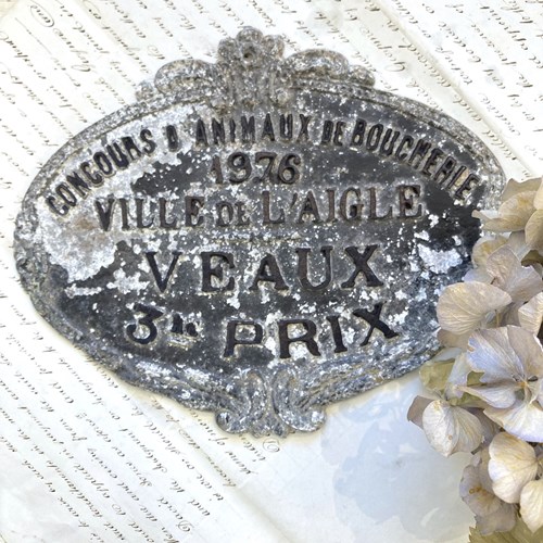 French Agricultural Award Plaque