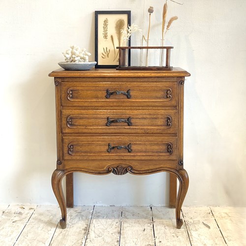 Vintage French Oak Chest Of Drawers