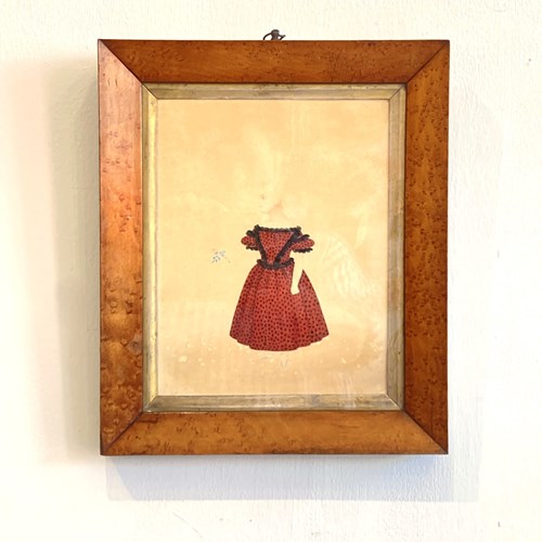 Antique Watercolour In Birds Eye Frame