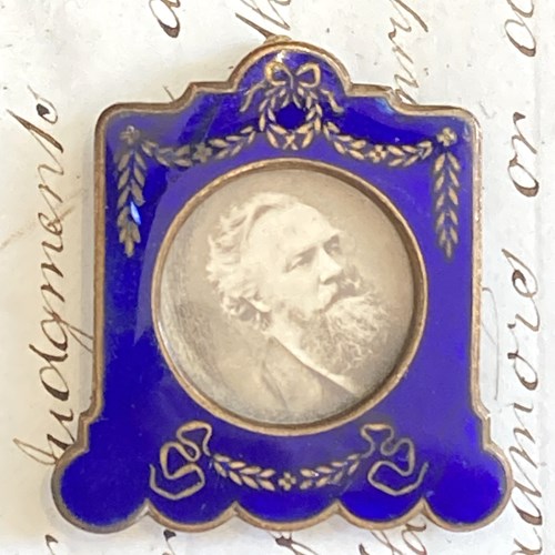 Tiny Antique Enamel Frame