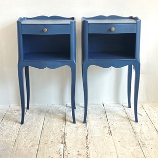 Painted Vintage French Bedside Tabl...