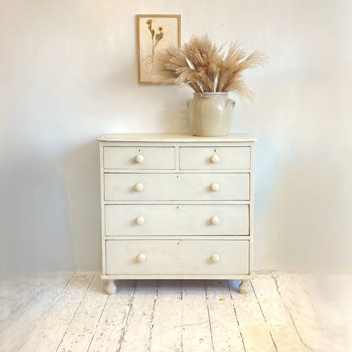 Rustic Painted Victorian Pine Chest